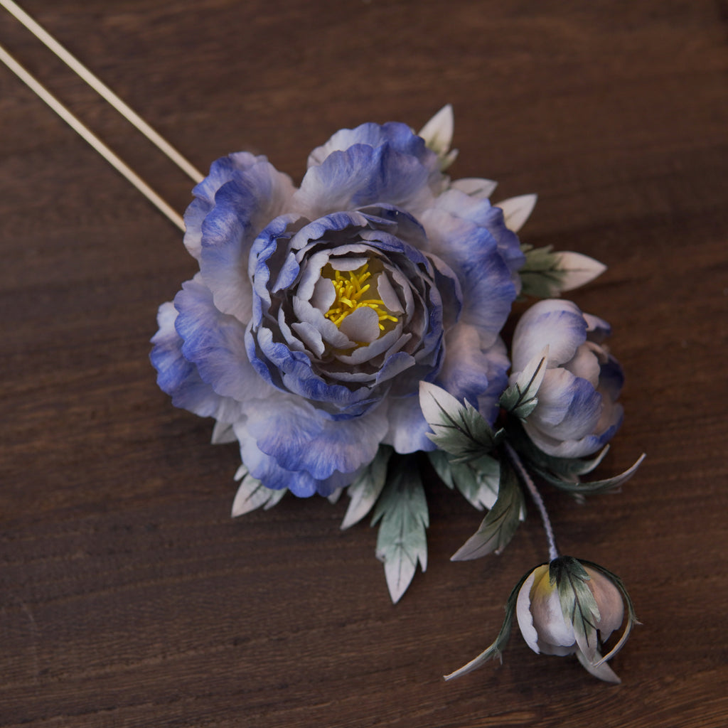 Handmade Silk Thread Peony Ronghua Flower | Chinese Heritage Floral Accessory