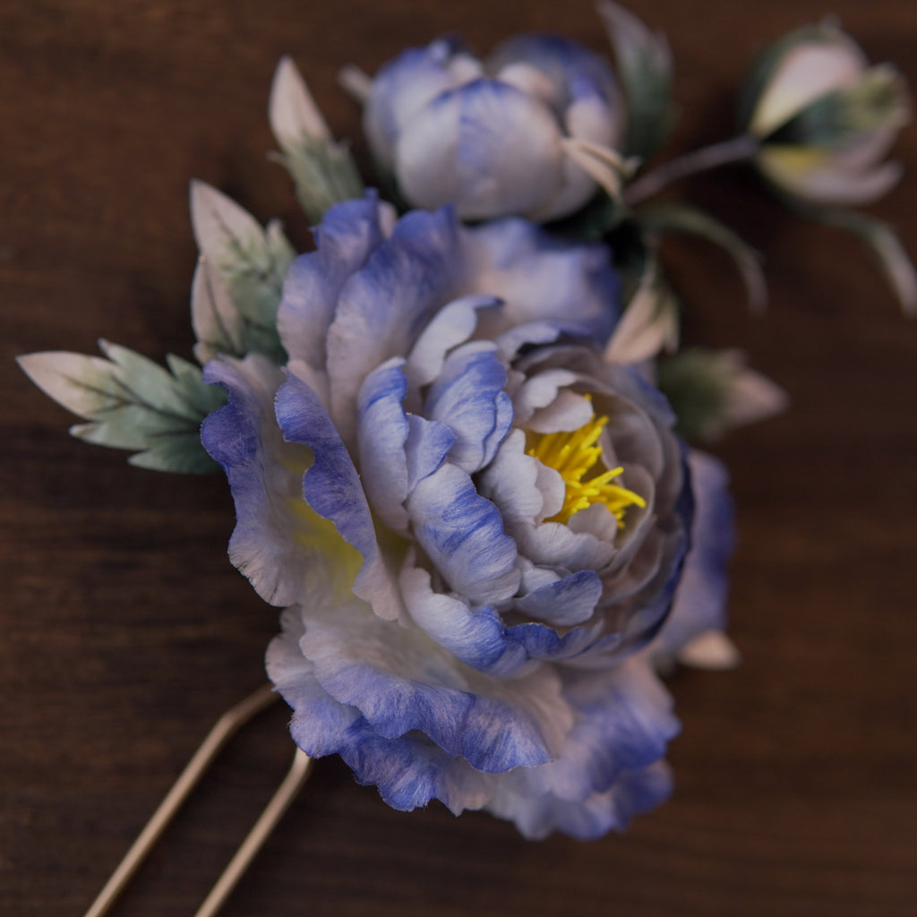 Handmade Silk Thread Peony Ronghua Flower | Chinese Heritage Floral Accessory