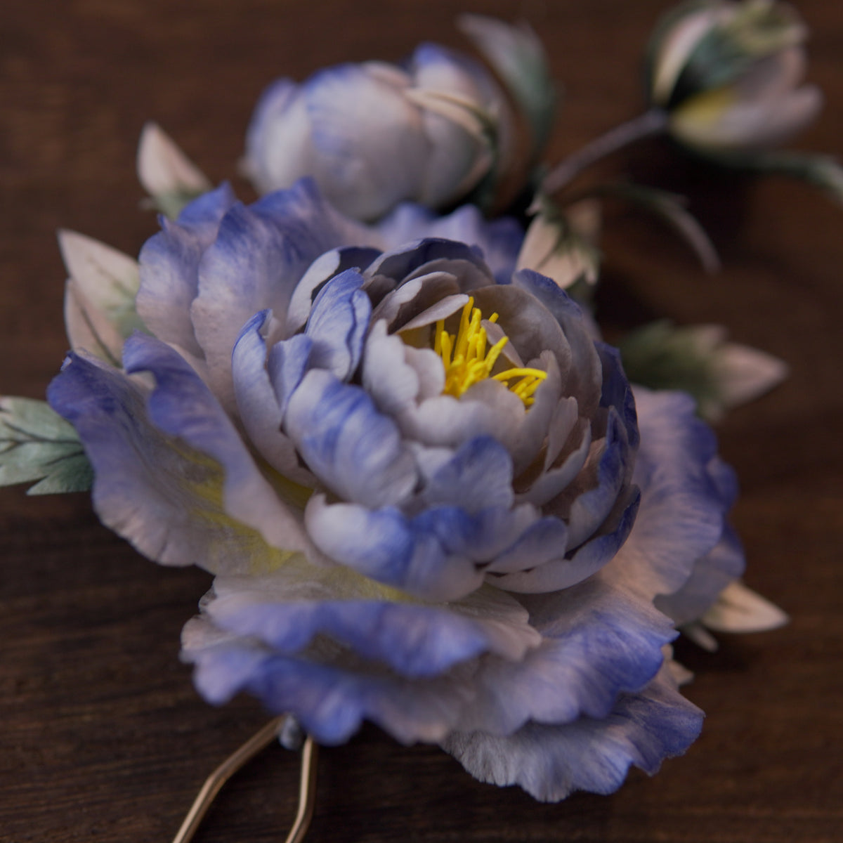 Handmade Silk Thread Peony Ronghua Flower | Chinese Heritage Floral Accessory