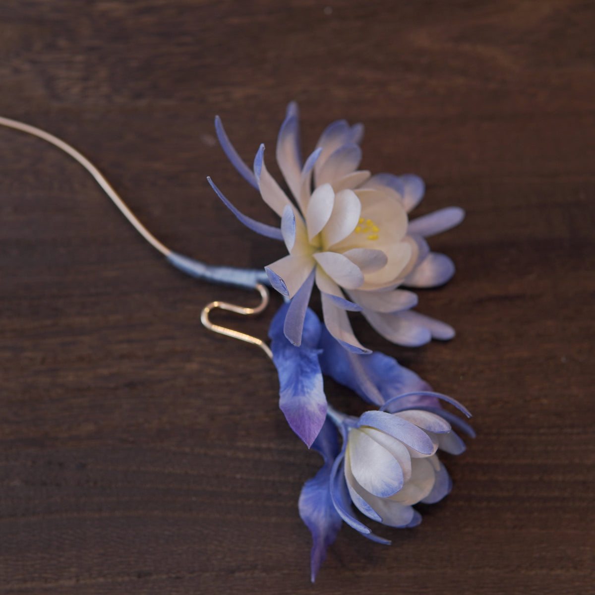Handmade Silk Thread Epiphyllum Ronghua Hairpin | Chinese Heritage Floral Accessory