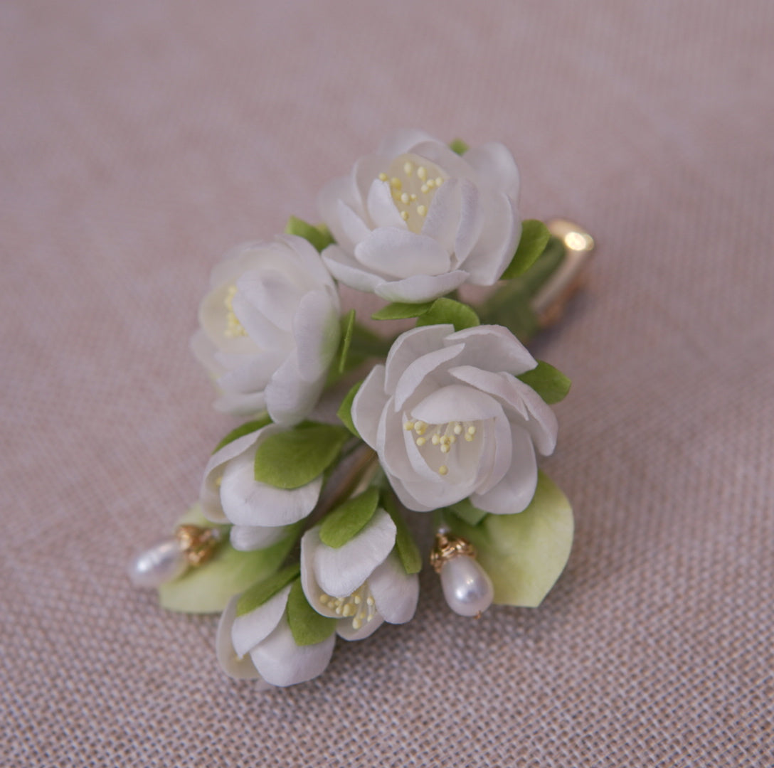 Handmade Silk Thread Jasmine Ronghua Flower | Chinese Intangible Heritage Craft